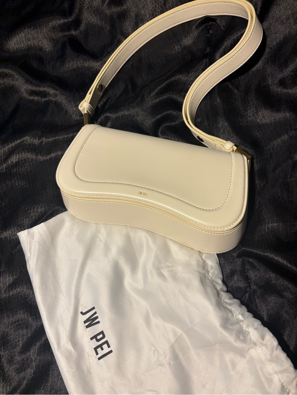 JW PEI Ivory Shoulder Bag with Gold Hardware